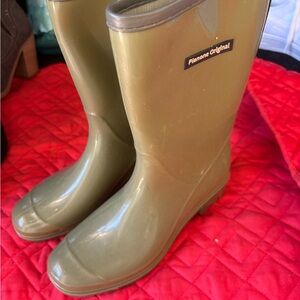 Olive Green Rain Boots
